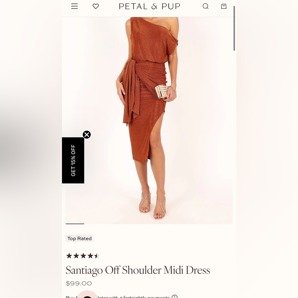 Petal & Pup Santiago off shoulder midi dress